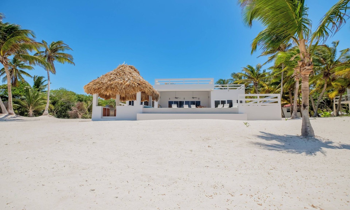 San Pedro House | 4BR NEW Oceanfront Luxury, Steps Into the Caribbean, Private Pier & Rooftop