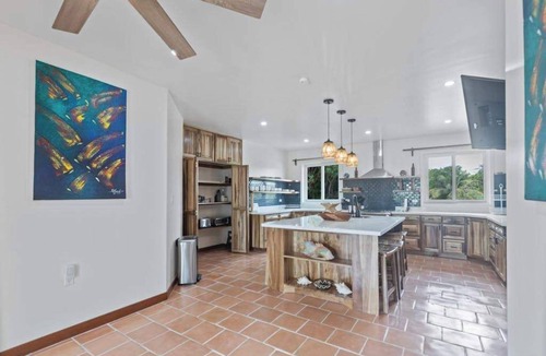 Caribbean Way House | Beachfront home with dock, deck, hammocks, strong WiFi, AC & sea view
