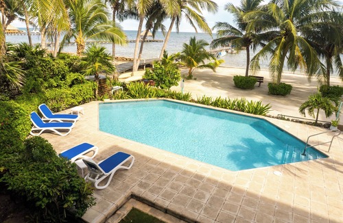 San Pedro Condo | Beachfront Oceanview 2BR/2BA Condo -Sleeps 6, Pool, South Ambergris Caye, Belize