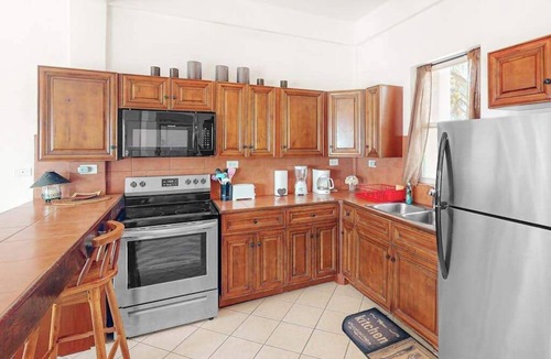 San Pedro Condo | Stylish condo near the beach with pool, fast WiFi, partial ocean views & AC