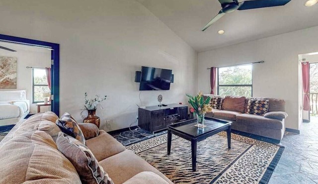 Dog-friendly, off-grid sanctuary with a pool & lovely views in a great location
