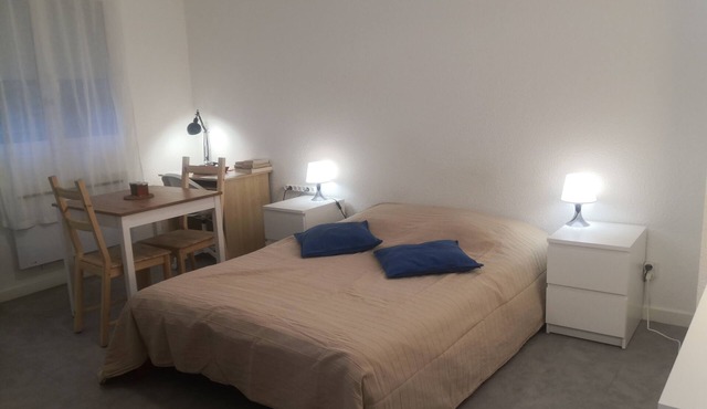 Garden-facing studio in Grenoble's lower town center in Grenoble