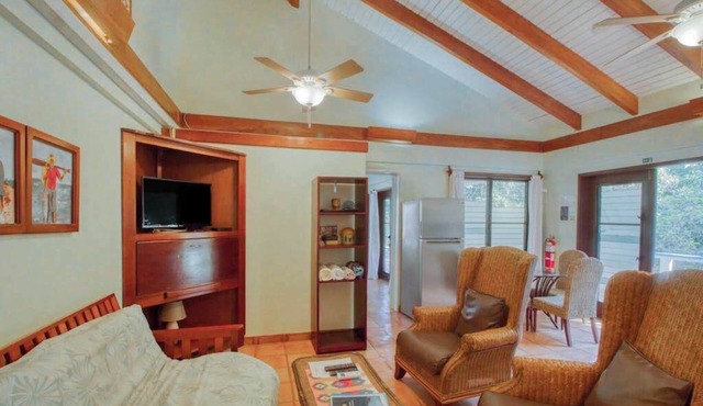 Ocean view condo with shared pool, WiFi, & central AC - steps to beach