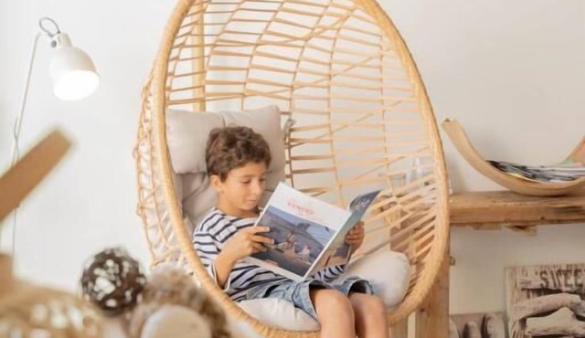 Rental with hanging armchair and giant sofa near Noirmoutier in Bouin