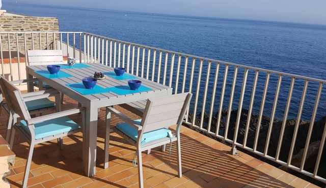 Sublime ap 4 pers, terrace, direct sea view, parking in closed garage in Collioure