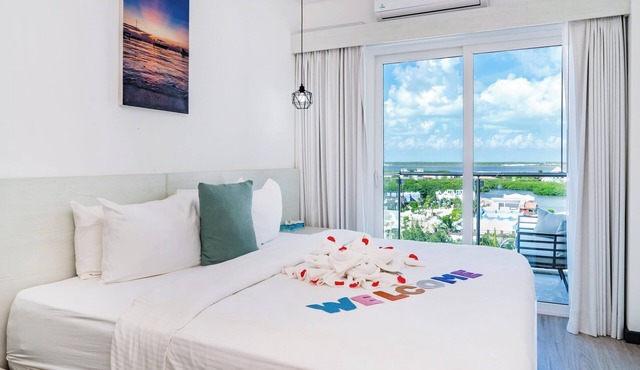 Sunset Unit 516 Lagoon-View | Balcony | Watermark
