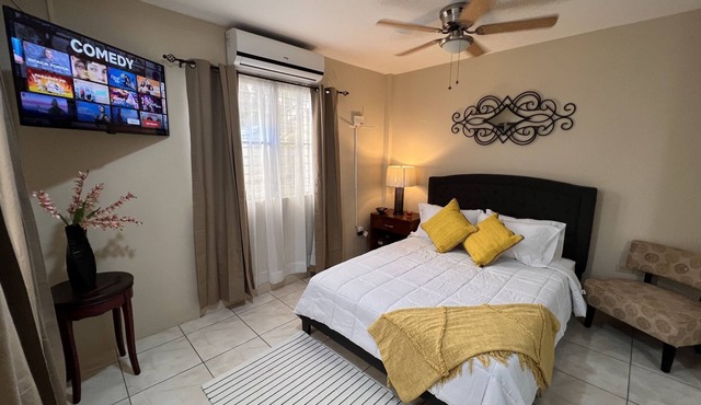 Tropical Belizean Studio w/ Lg Queen Bed & Parking