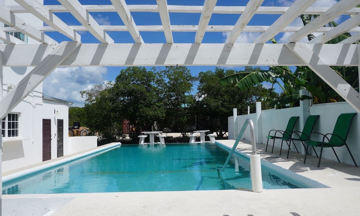 Belize City Apartment | Poolside Sea View Studio for 3 w Pool near Airport